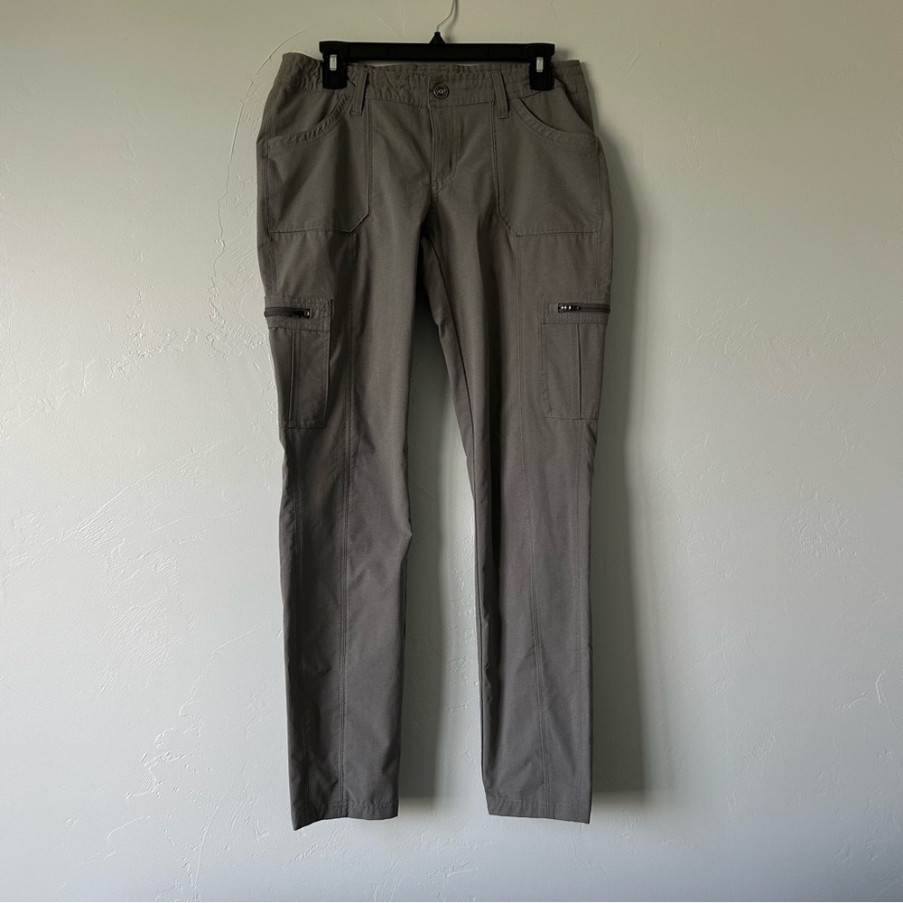 Kuhl Women's Horizn Skinny Grey Cargo Pants Sze 8 Hiking Gorpcore Outdoor